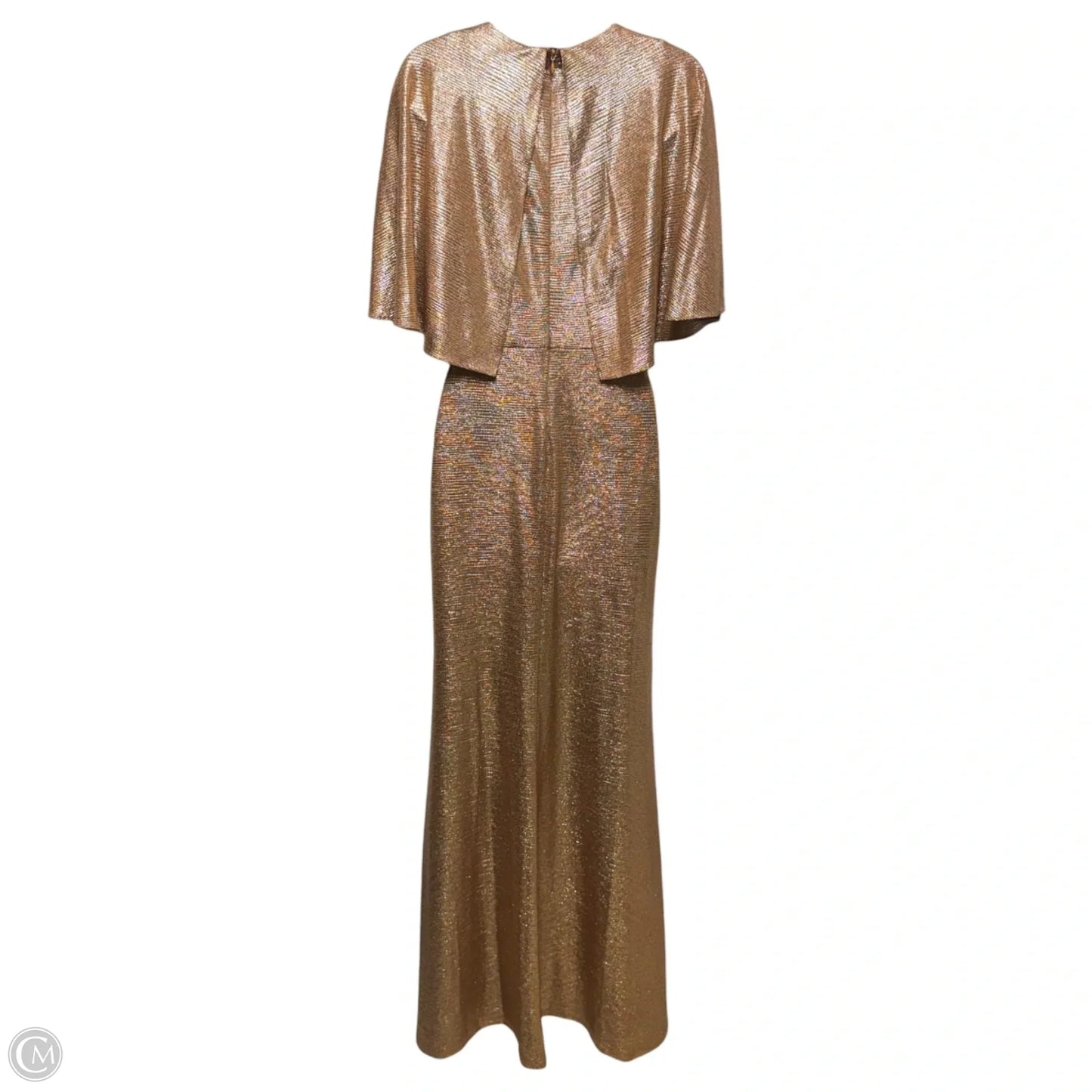 Metallic Twist Dress Party Long By Lauren By Ralph Lauren In Rose Gold, Size: 2