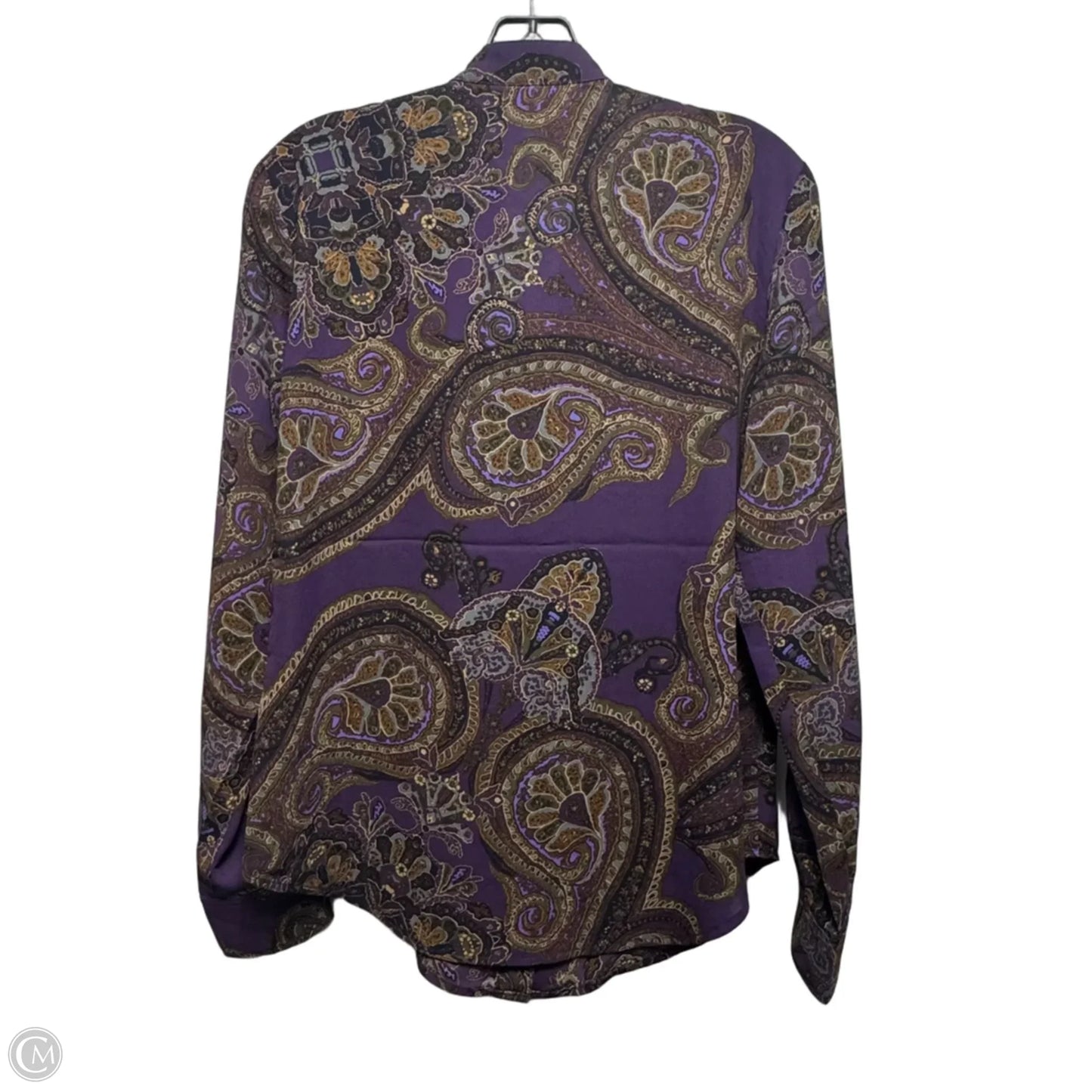 Top Long Sleeve By Lauren By Ralph Lauren In Paisley Print, Size: 2