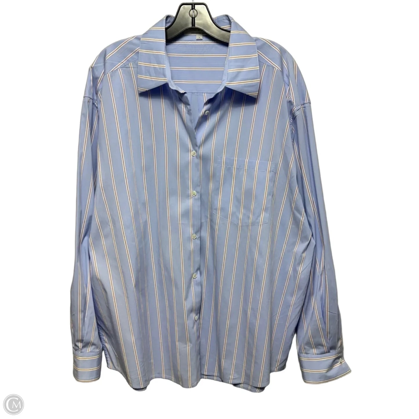 Top Long Sleeve By Solid & Striped In Striped Pattern, Size: L