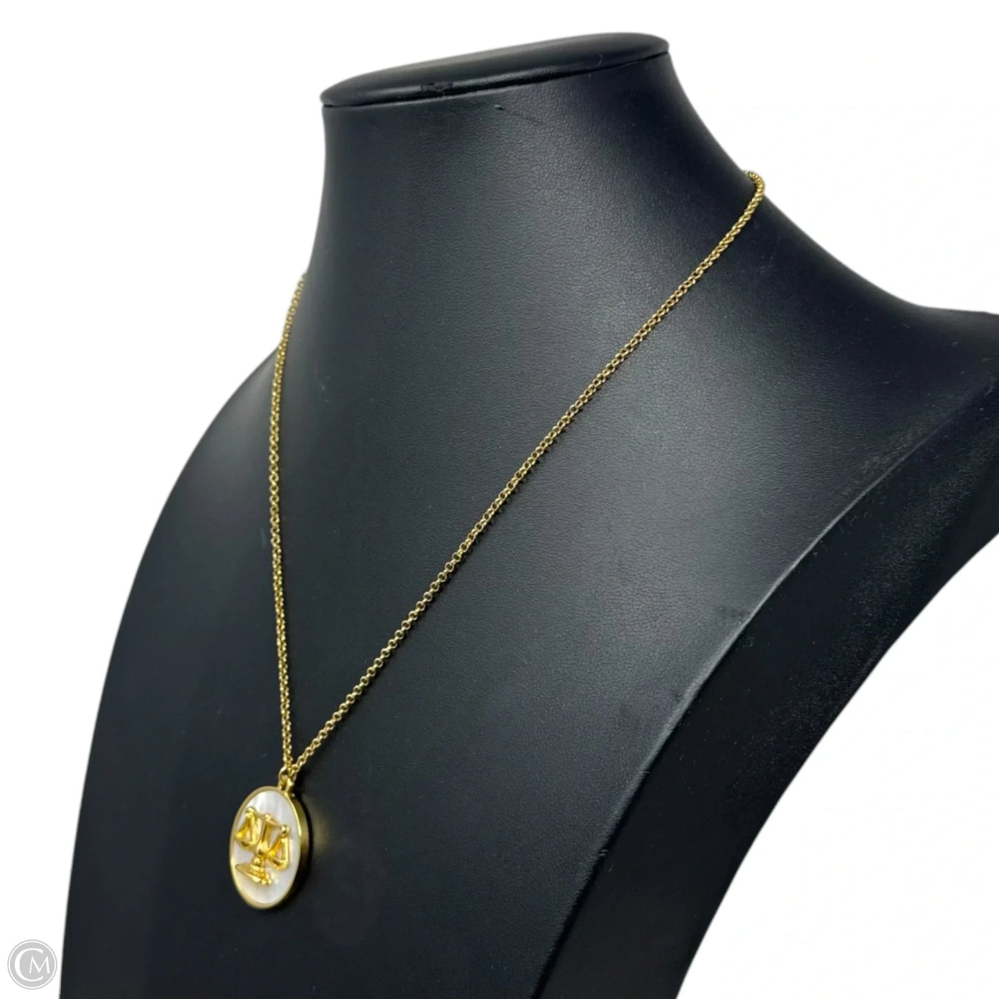 24K Gold Plated Libra Zodiac Pearl Necklace Pendant By Mayamar