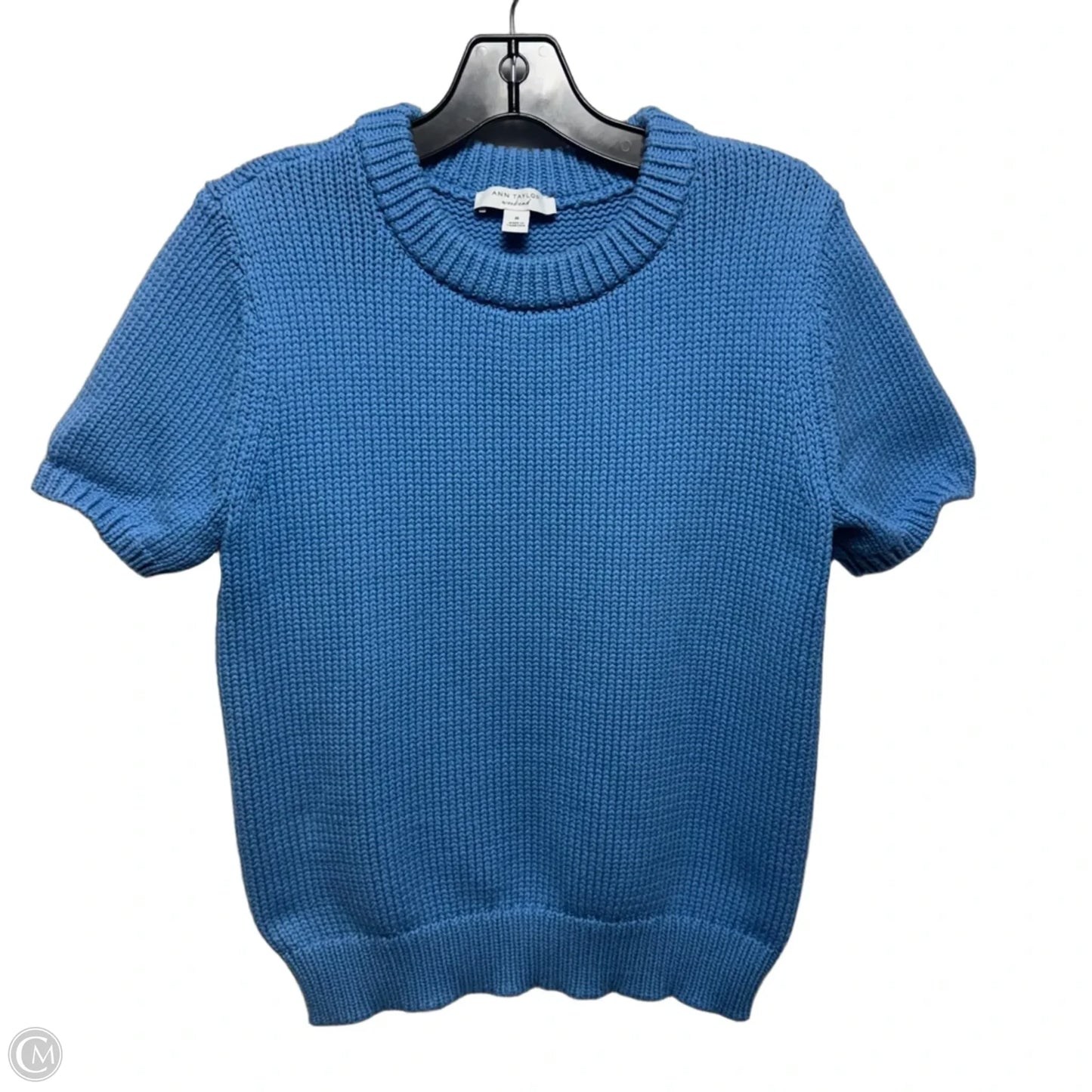 Sweater Short Sleeve By Ann Taylor In Blue, Size: M