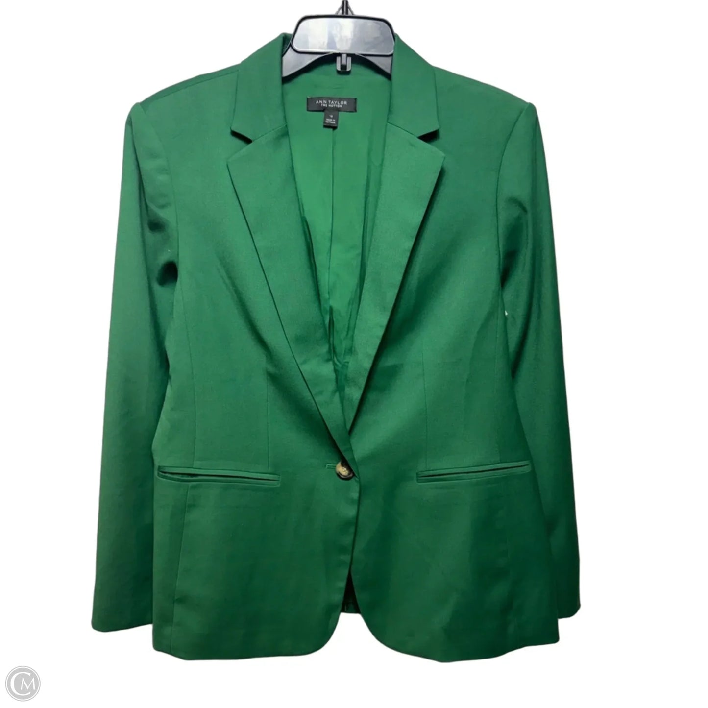 Hutton Blazer By Ann Taylor In Green, Size: 10