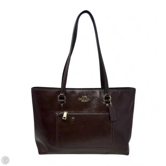Station Shiny Smooth Tote Designer By Coach, Size: Large