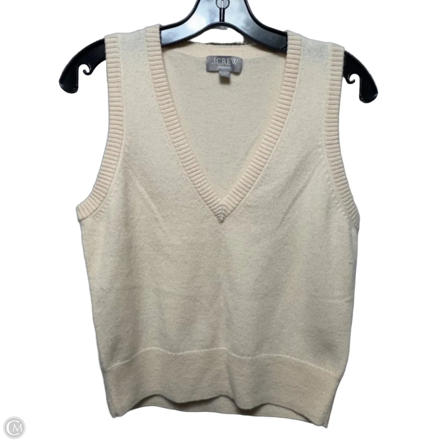 Cashmere Vest Sweater By J. Crew In Cream, Size: S