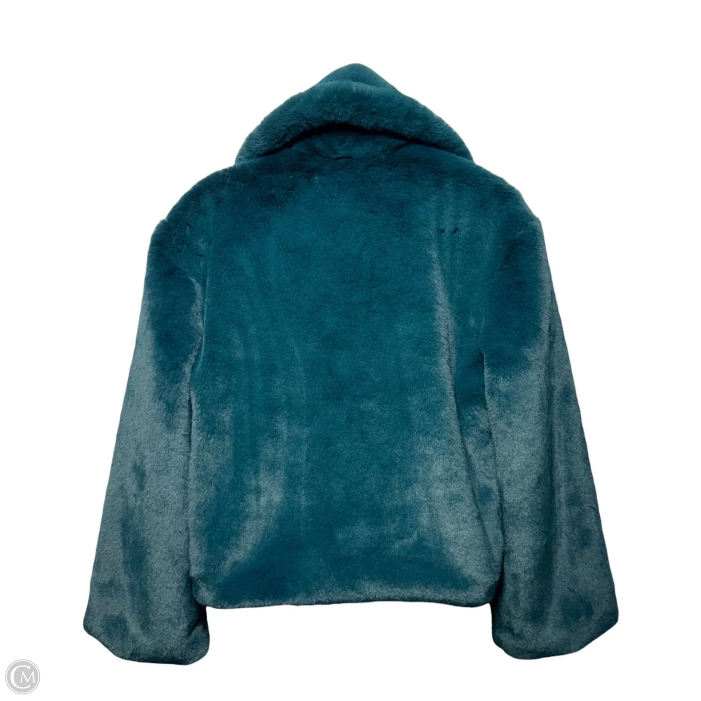 Jacket Faux Fur By Rain + Rose In Teal, Size: S