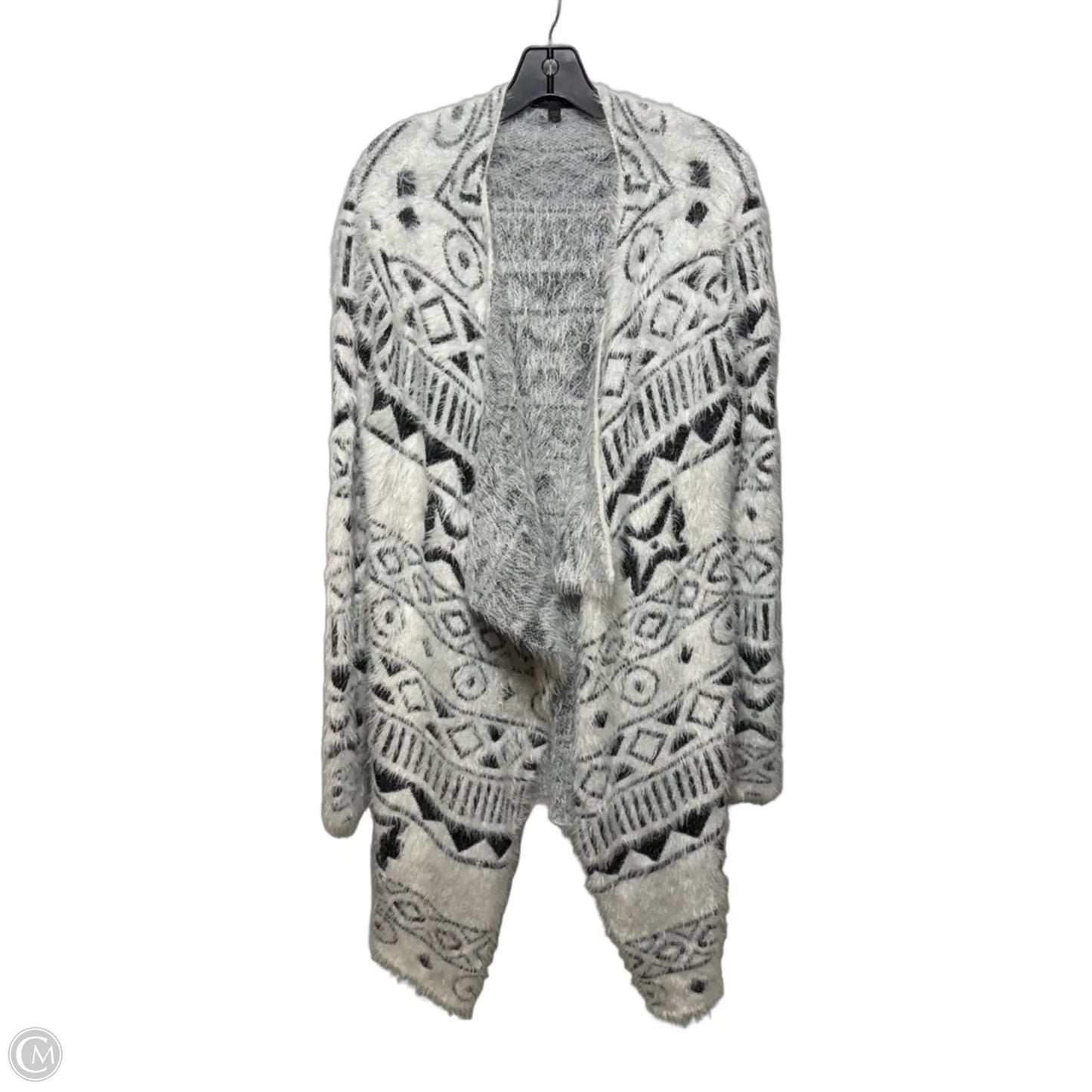 Sweater Cardigan By Shyanne In Black & White, Size: L