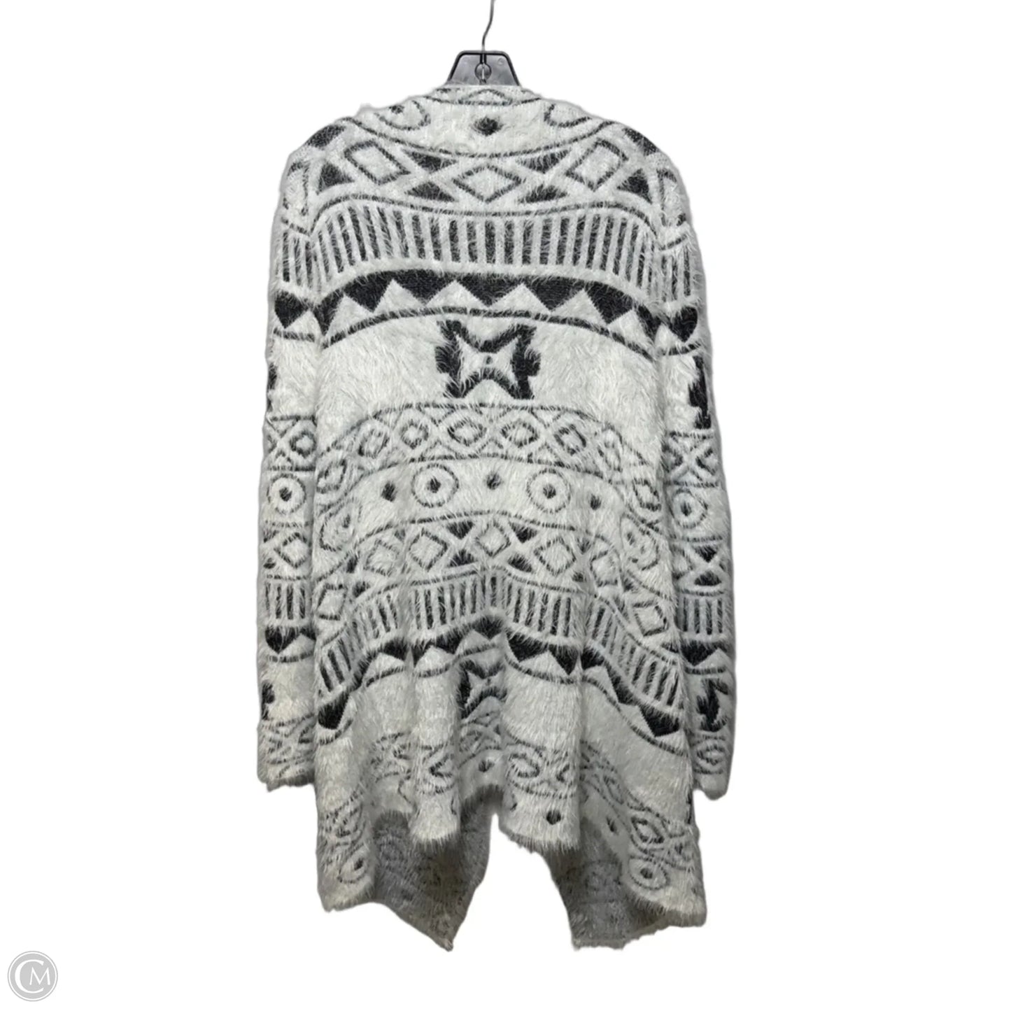Sweater Cardigan By Shyanne In Black & White, Size: L