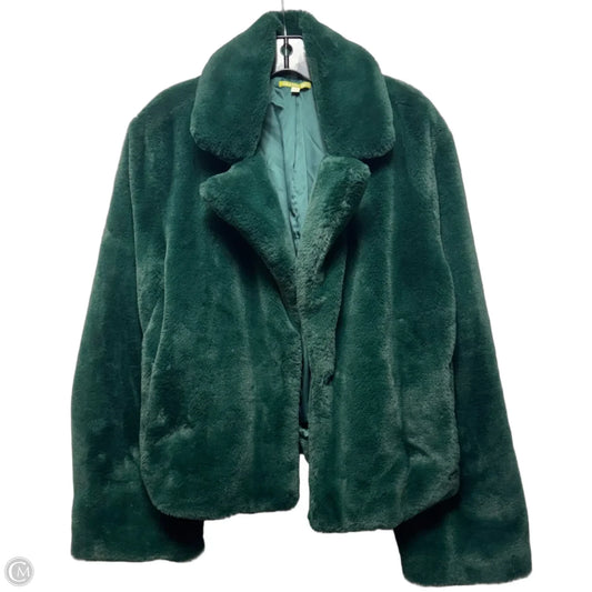 Jacket Faux Fur & Sherpa By Gianni Bini In Green, Size: L