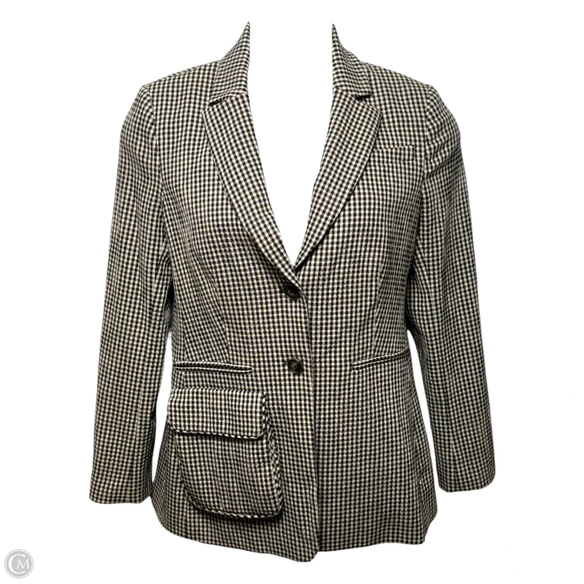 Blazer By Pearl In Checkered Pattern, Size: 8