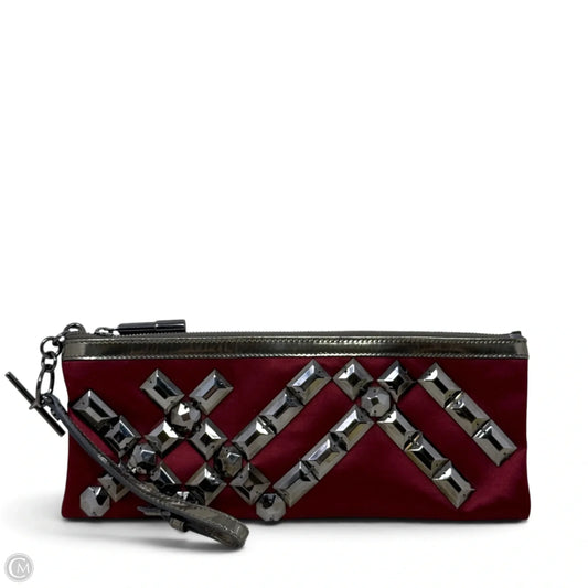 Ashcombe Jeweled Satin Crystal Embellished Convertible Clutch Wristlet Luxury Designer By Burberry, Size: Small