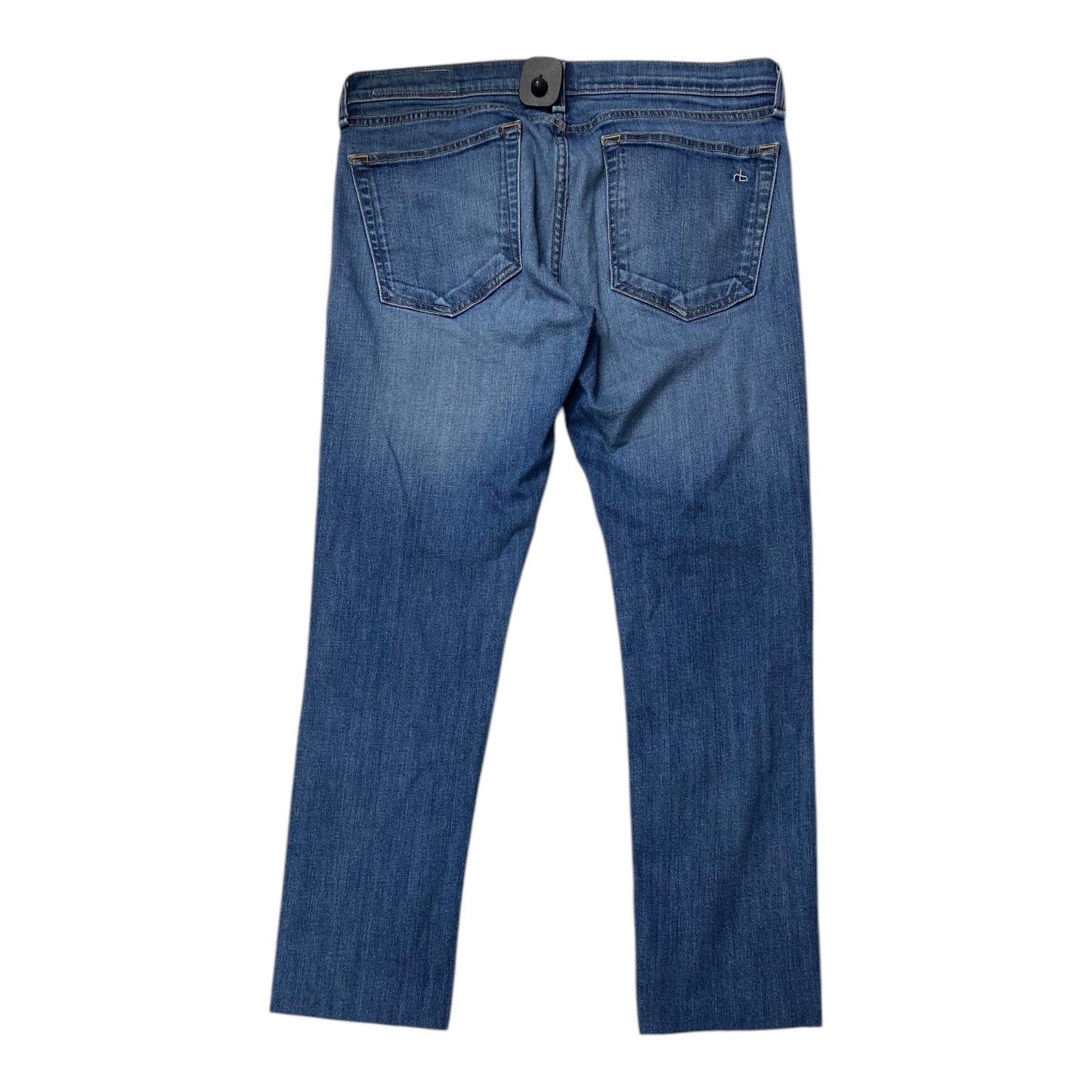 Jeans Straight By Rag & Bones Jeans In Blue Denim, Size:6