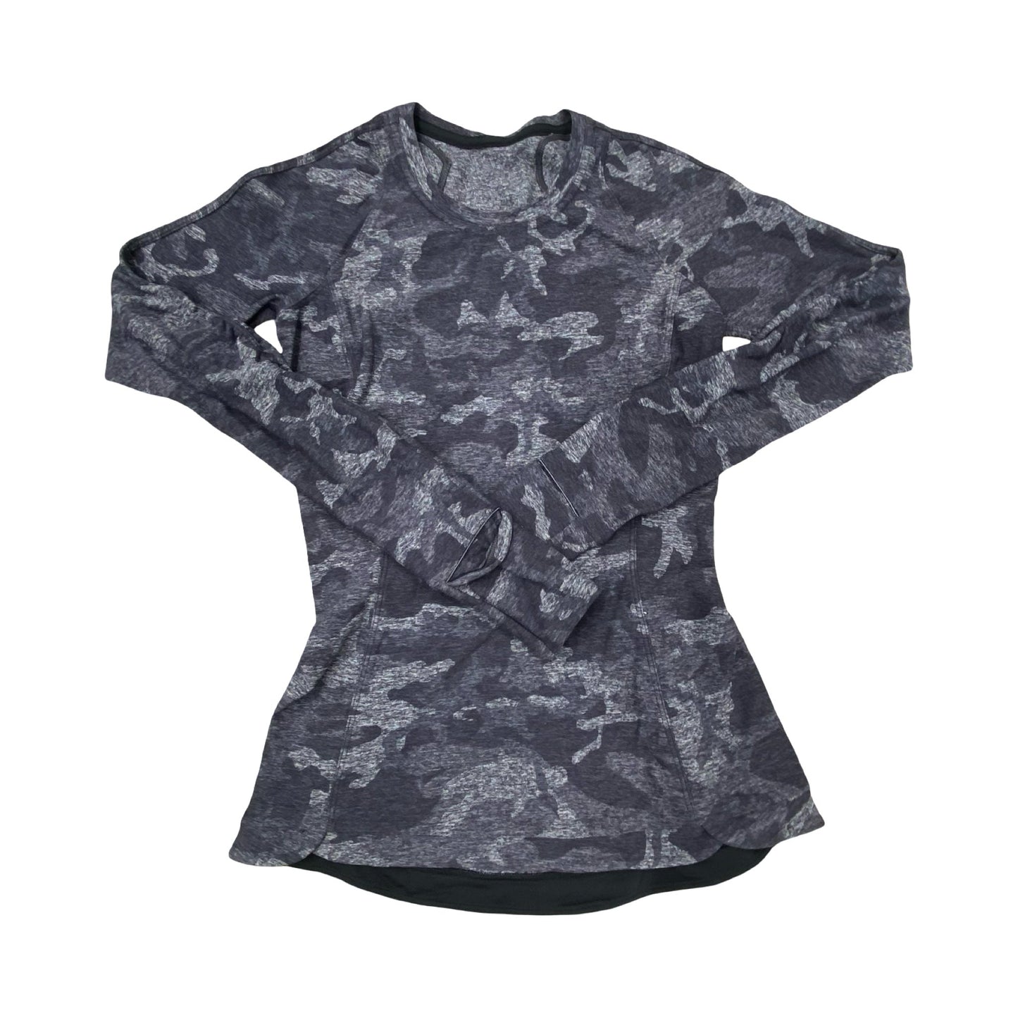 Athletic Top Ls Crewneck By Lululemon In Grey, Size:2