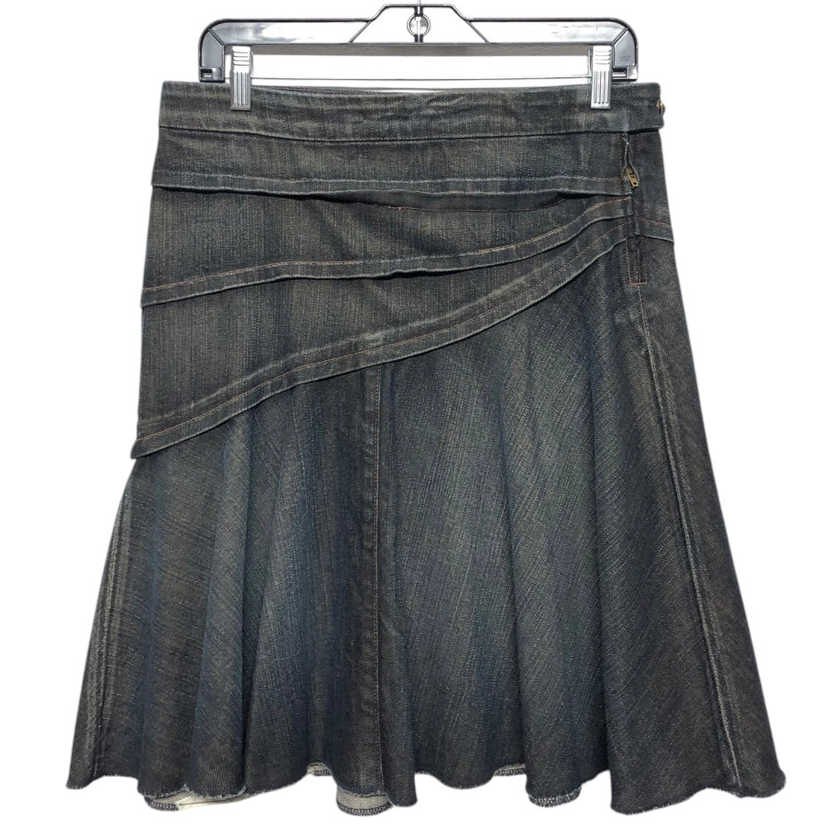 Skirt Mini & Short By 7 For All Mankind In Blue Denim, Size:M