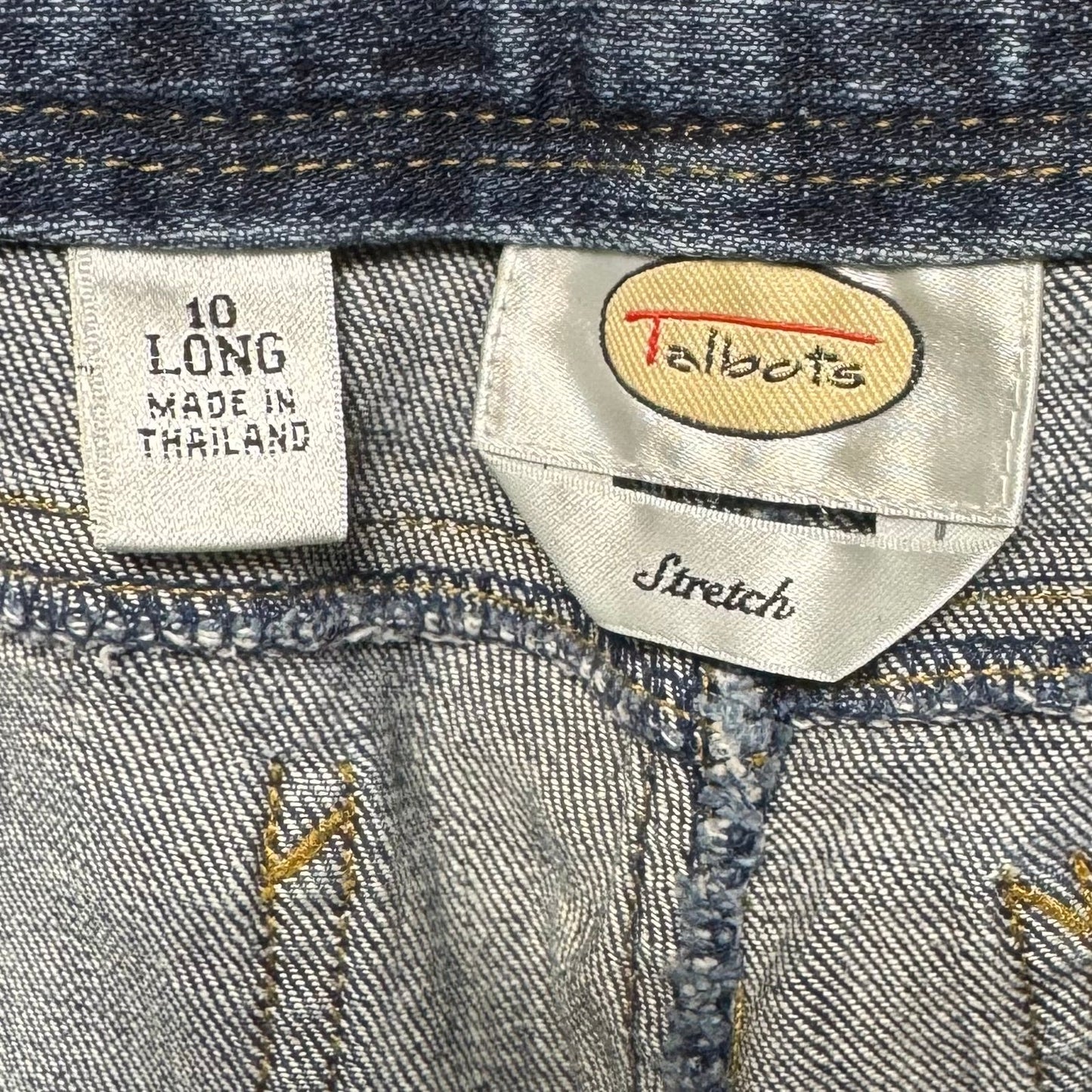 Jeans Wide Leg By Talbots In Blue Denim, Size: 10 Long