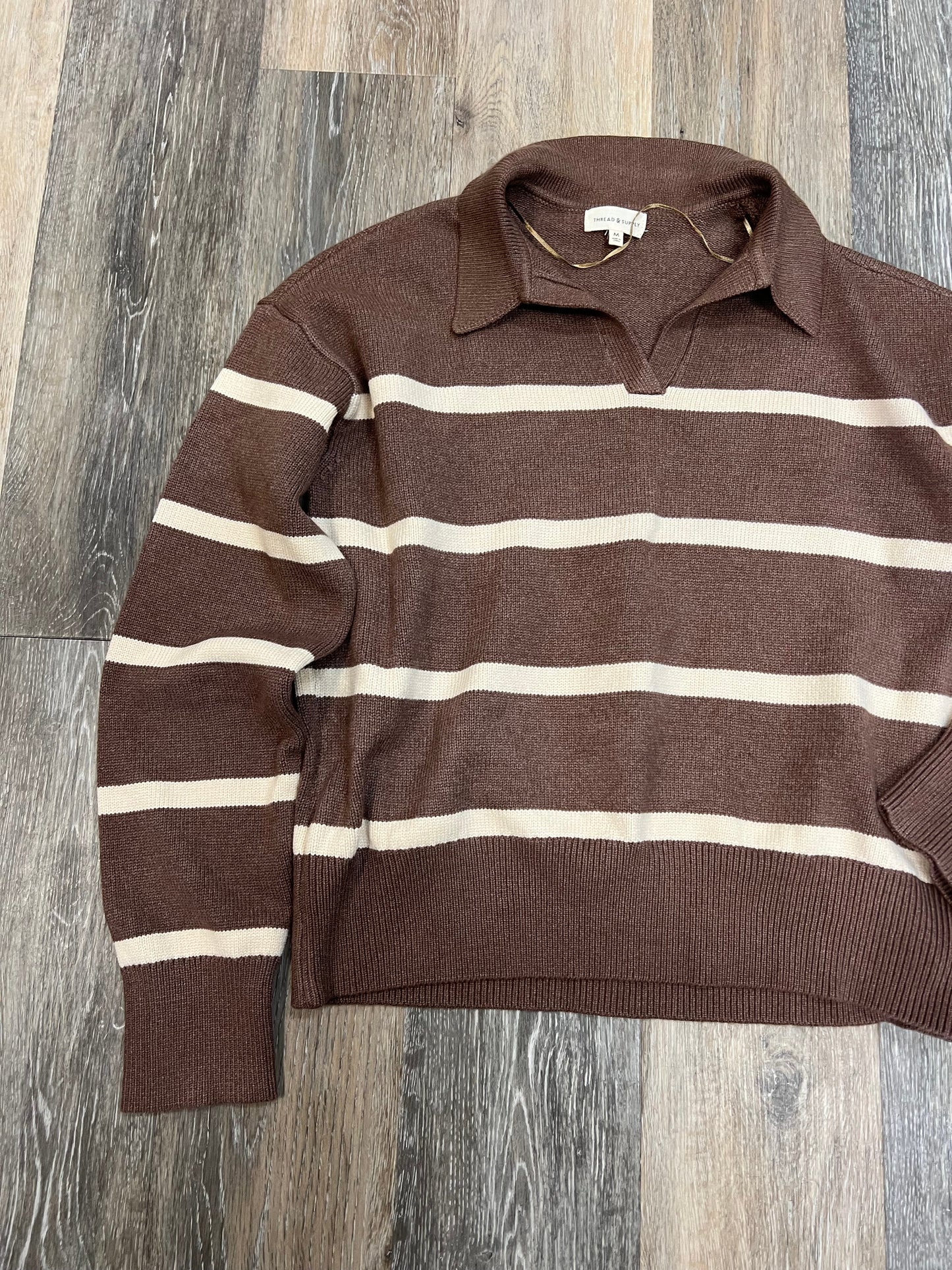 Sweater By Thread And Supply In Brown, Size: M