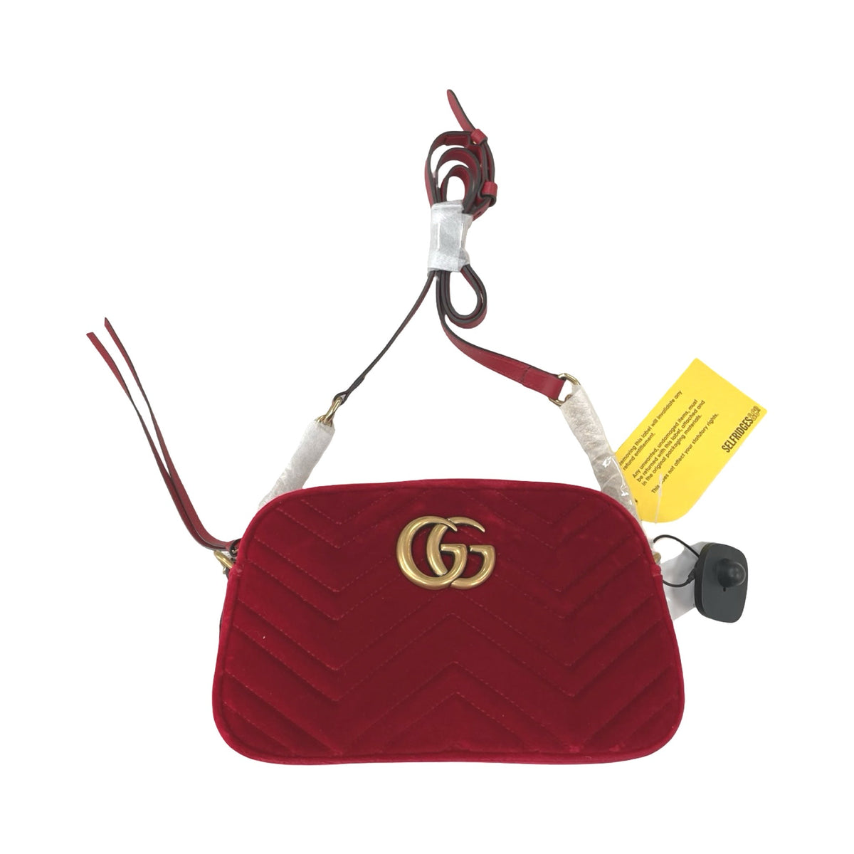 Handbag Luxury Designer By Gucci In Red, Size:Small