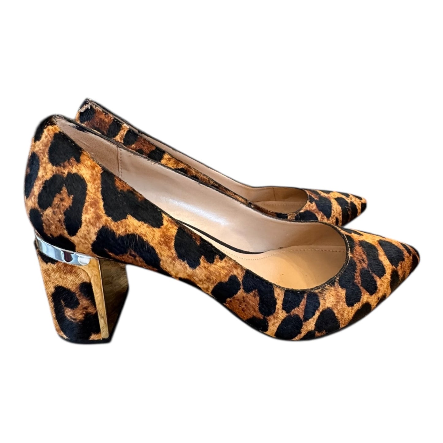 Shoes Heels Block By Dkny In Animal Print, Size:8.5