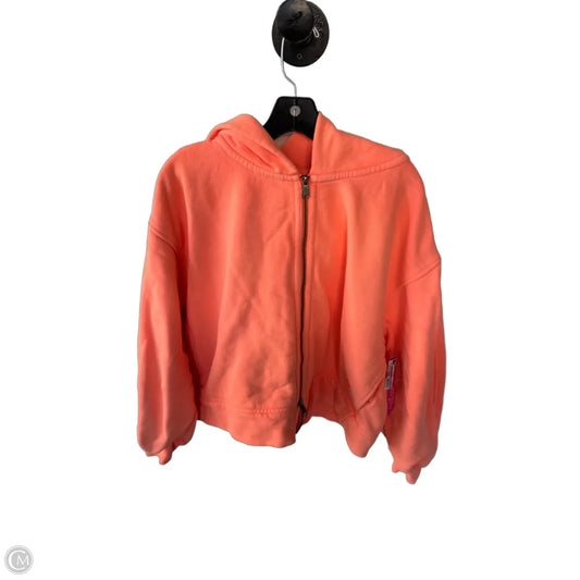 Sweatshirt Hoodie By Free People In Orange, Size: L