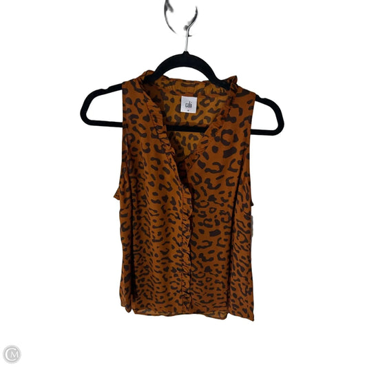 Top Sleeveless By Cabi In Brown, Size: M
