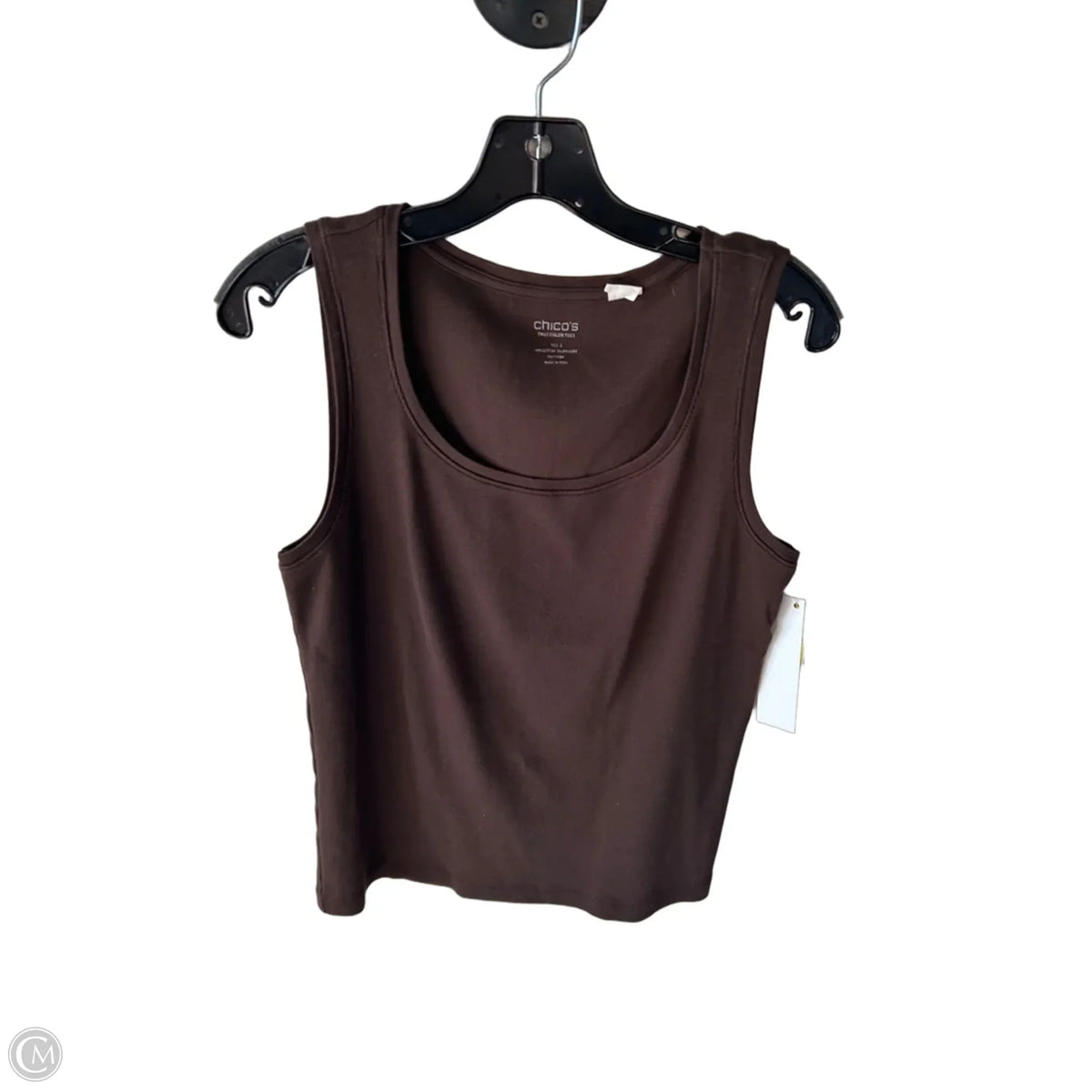 Top Sleeveless Basic By Chicos In Brown, Size: L