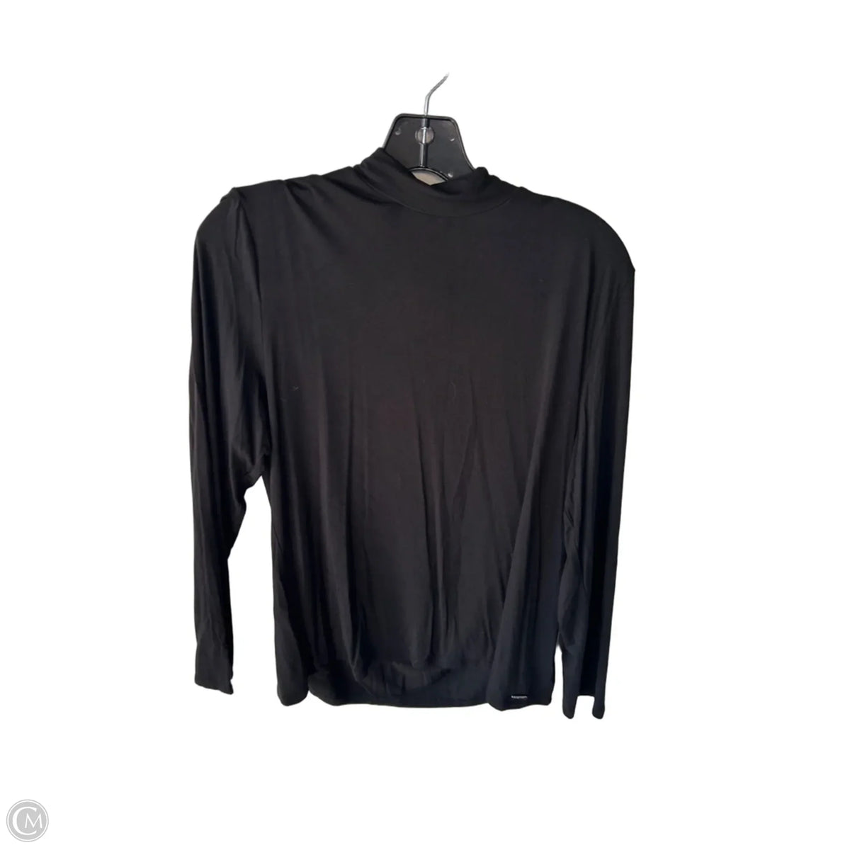Top Long Sleeve Basic By Calvin Klein In Black, Size: Xl