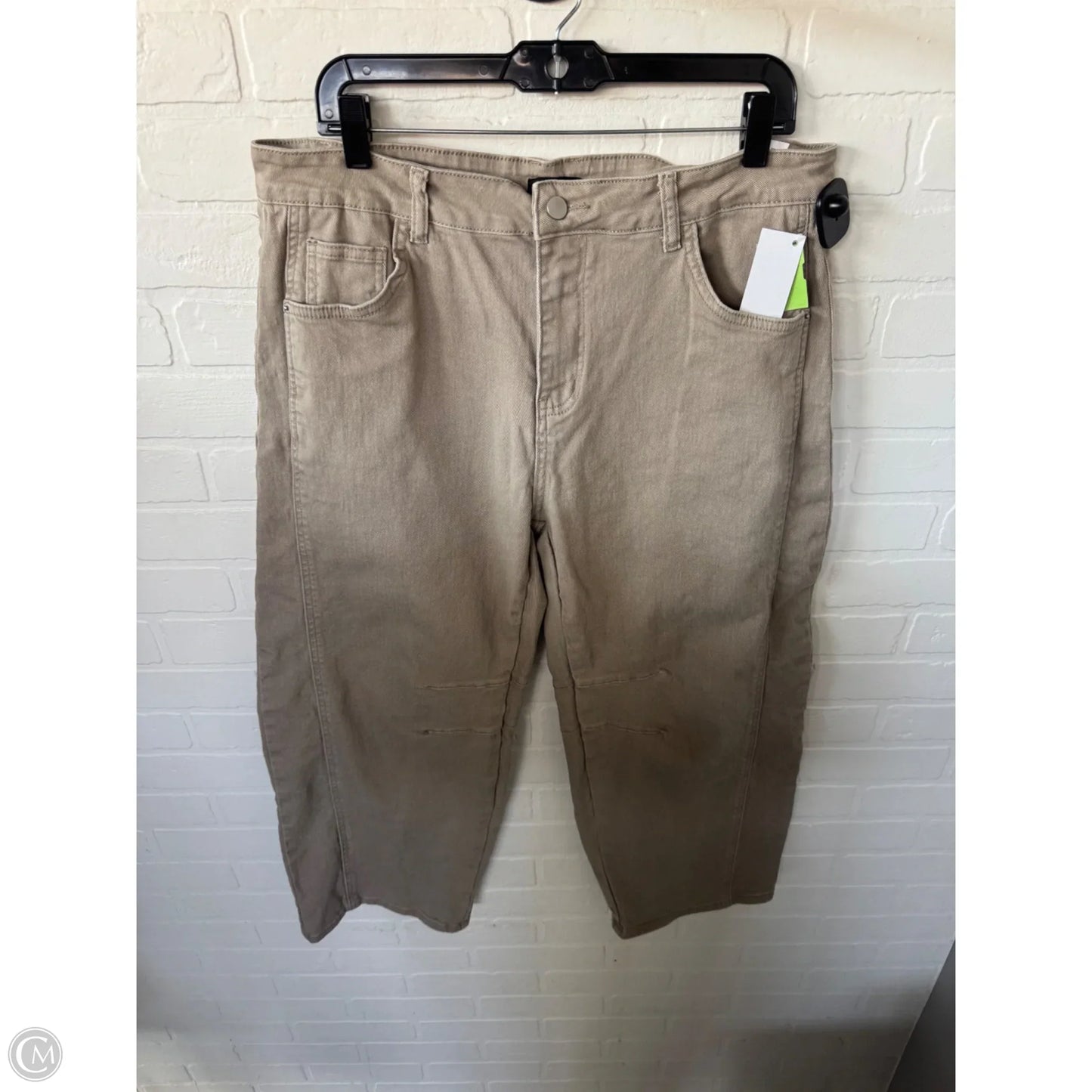 Jeans Wide Leg By Clothes Mentor In Tan Denim, Size: 20