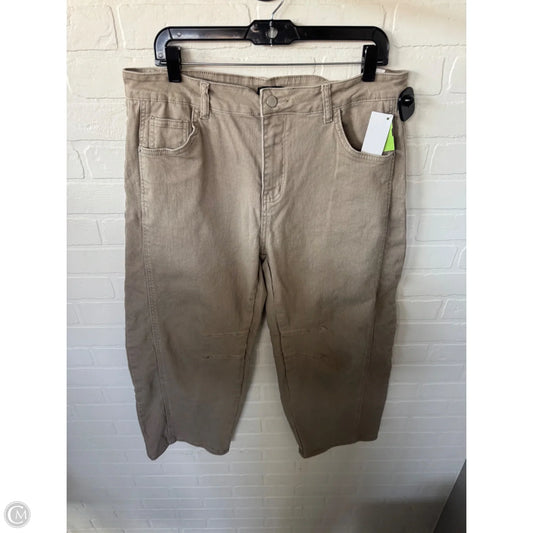 Jeans Wide Leg By Clothes Mentor In Tan Denim, Size: 20