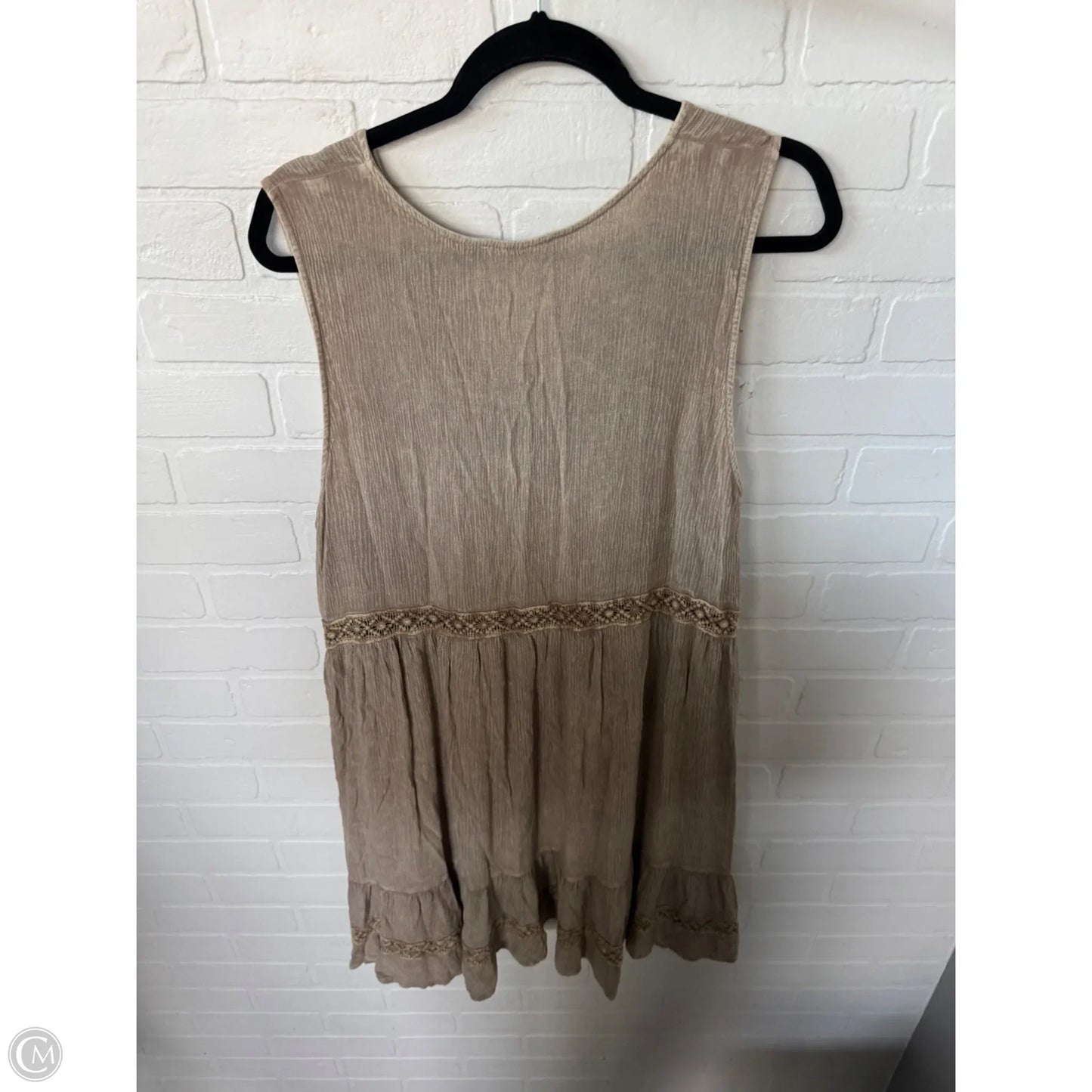 Tunic Sleeveless By Easel In Tan, Size: M