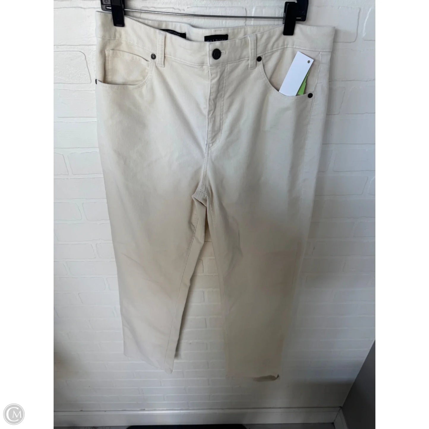 Pants Corduroy By Talbots In Cream, Size: 12