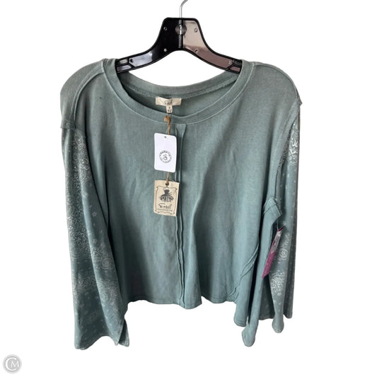 Top Long Sleeve By Easel In Blue, Size: S