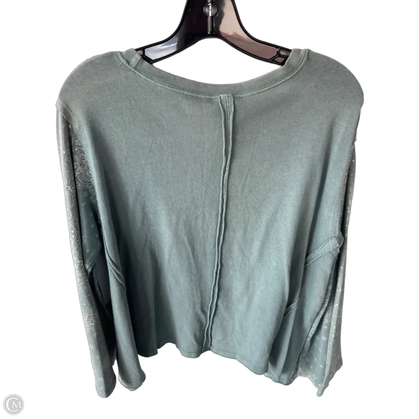 Top Long Sleeve By Easel In Blue, Size: S