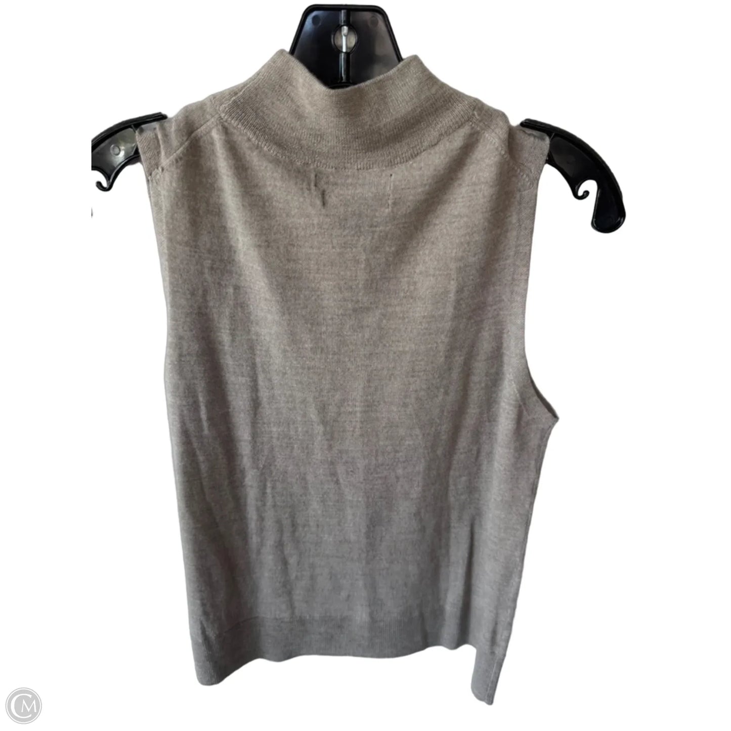 Vest Sweater By Tahari In Tan, Size: L