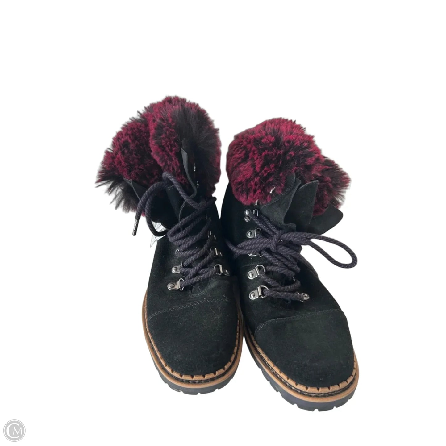 Boots Ankle Flats By Sam Edelman In Black & Red, Size: 8.5