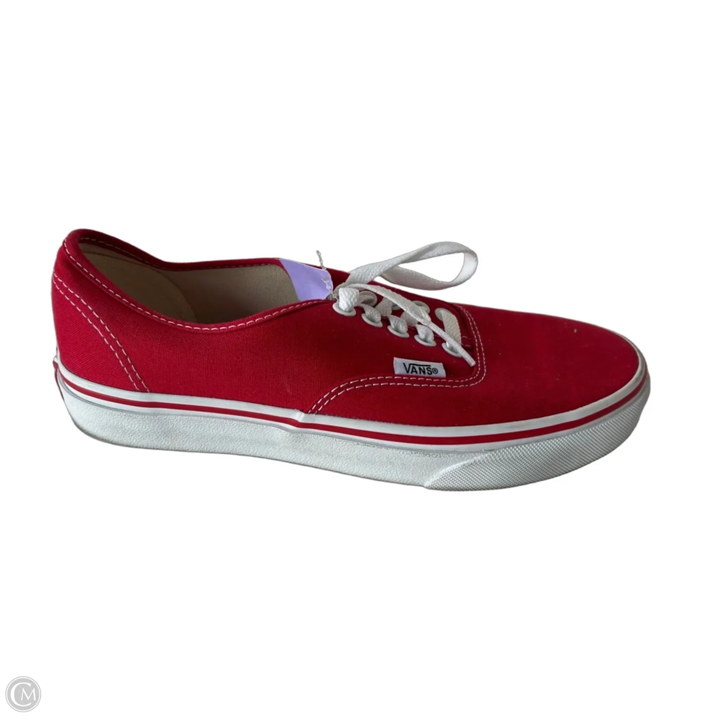 Shoes Sneakers By Vans In Red & White, Size: 8