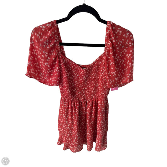 Dress Casual Short By Abercrombie And Fitch In Red & White, Size: S