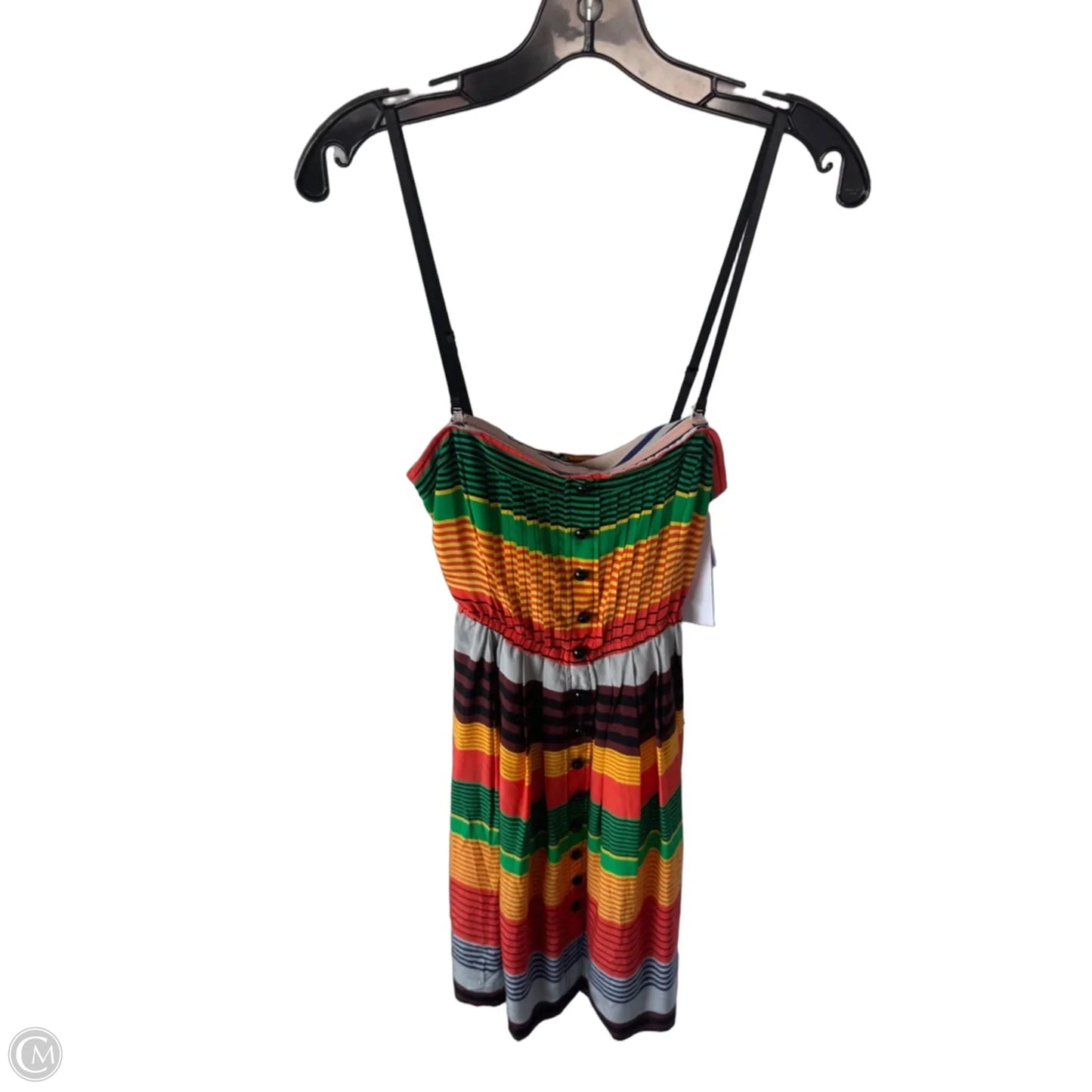Dress Casual Midi By Cmb In Orange & Yellow, Size: Xs