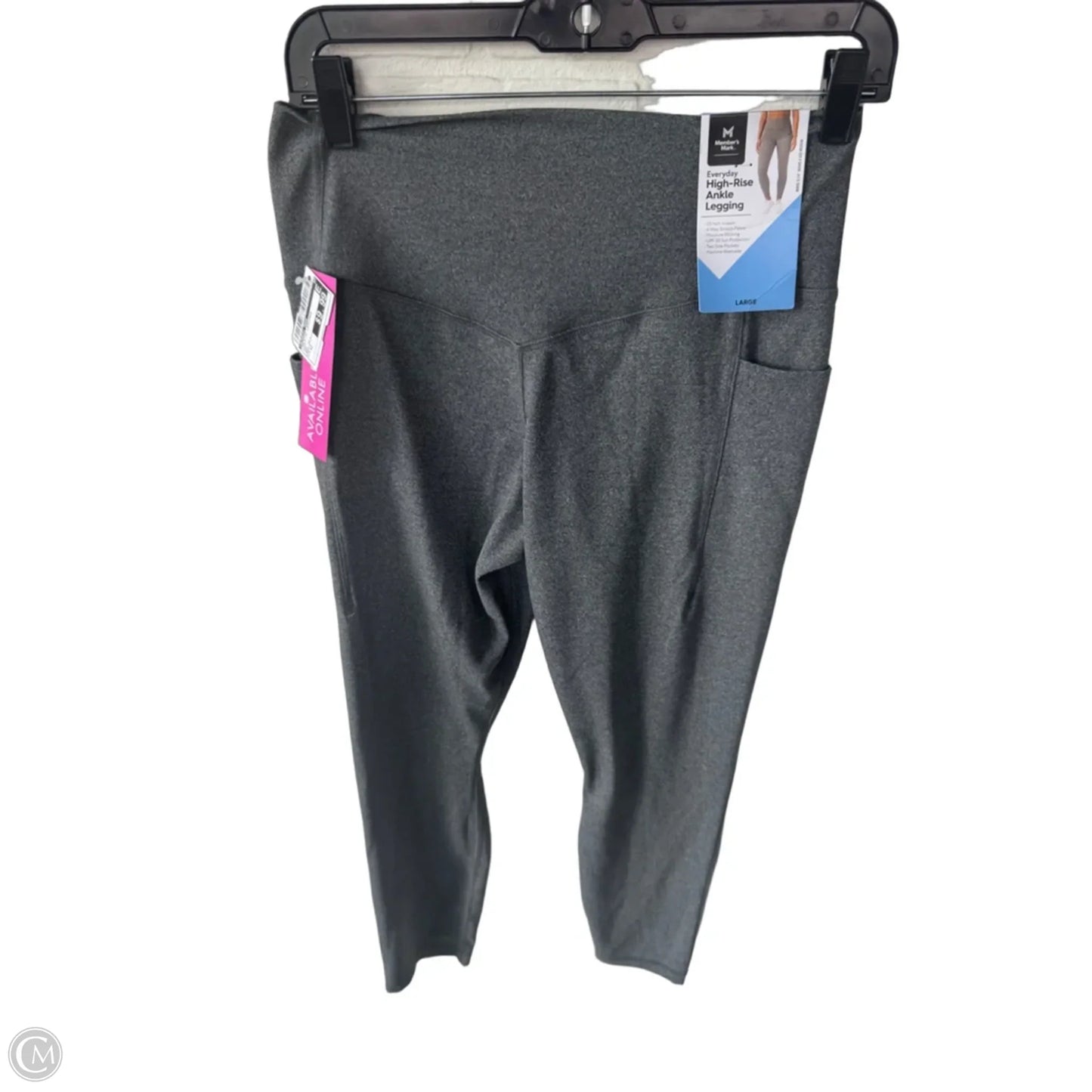Athletic Leggings By Members Mark In Grey, Size: 12