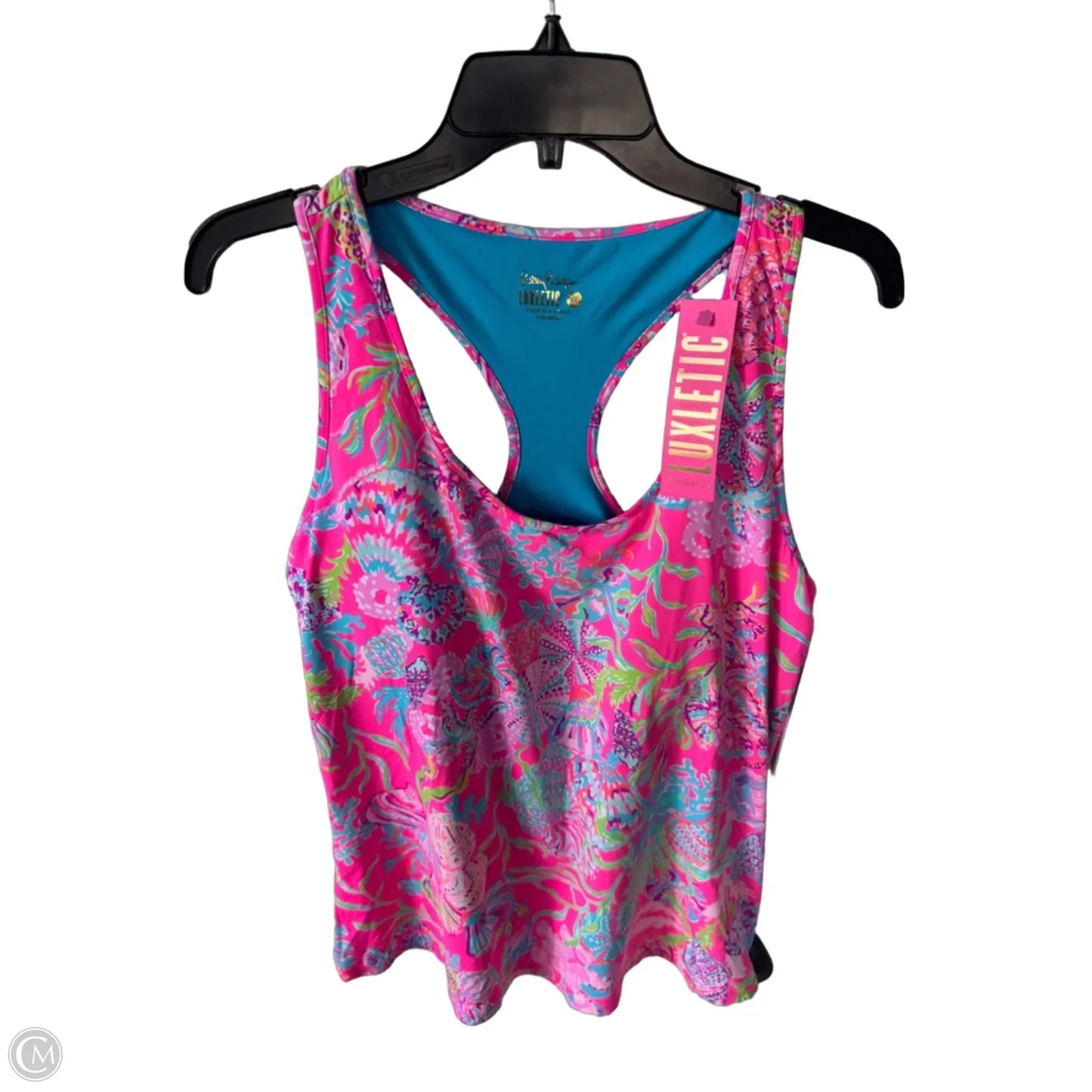 Top Sleeveless Designer By Lilly Pulitzer In Pink & Purple, Size: Xl