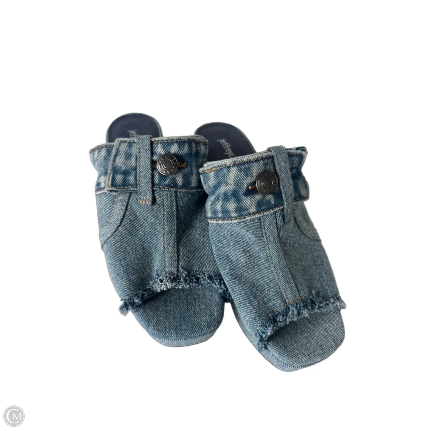 Shoes Heels Block By Jeffrey Campbell In Blue Denim, Size: 7.5