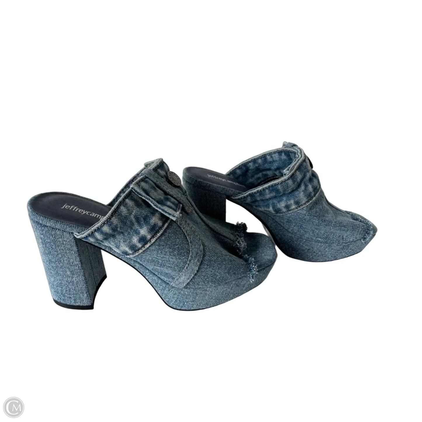 Shoes Heels Block By Jeffrey Campbell In Blue Denim, Size: 7.5