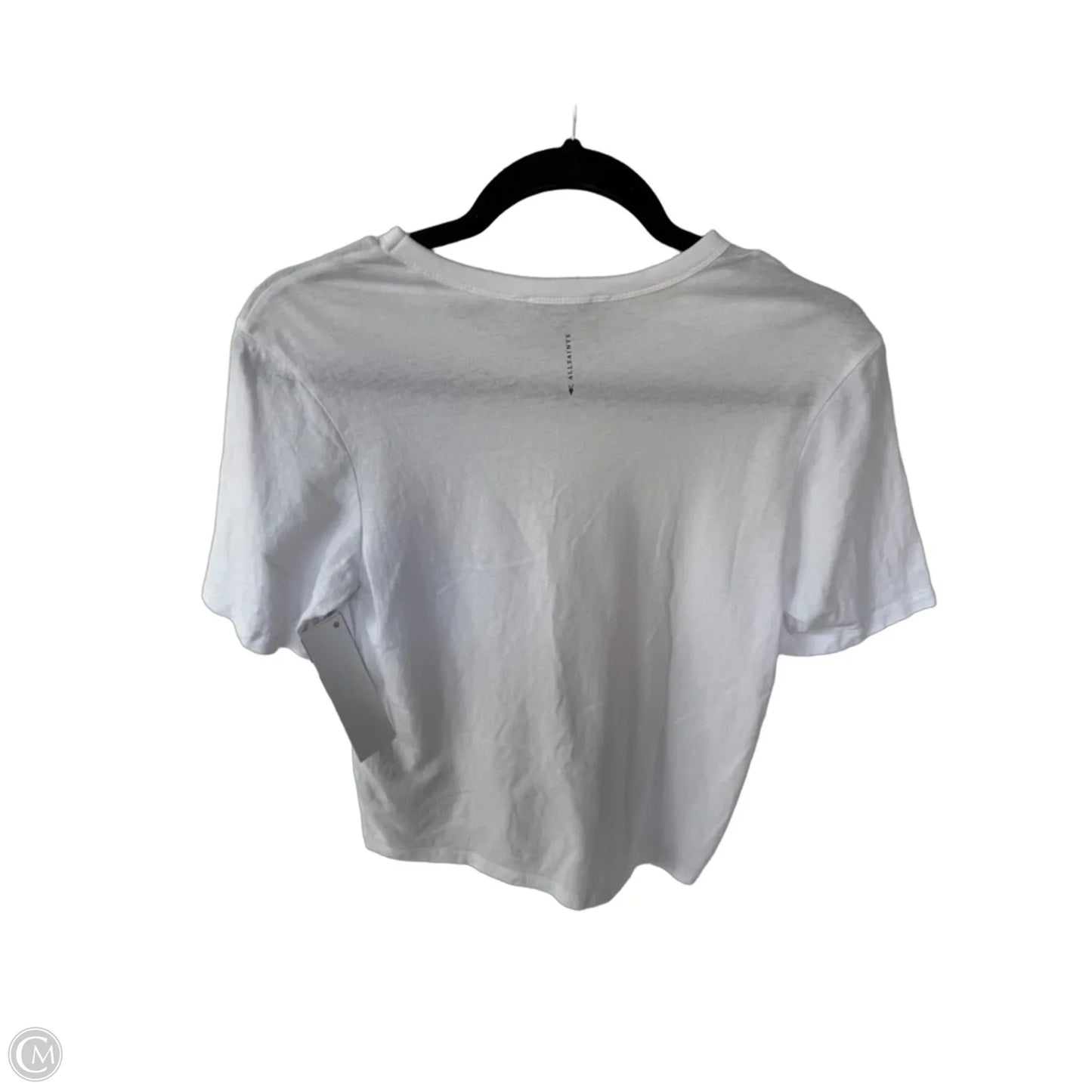 Top Short Sleeve Designer By All Saints In White, Size: S