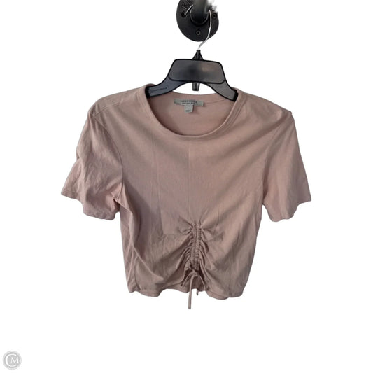 Top Short Sleeve Designer By All Saints In Pink, Size: S