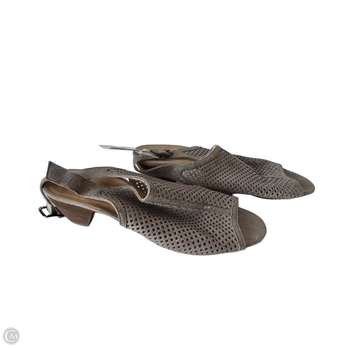 Sandals Heels Block By Paul Green In Grey, Size: 10.5