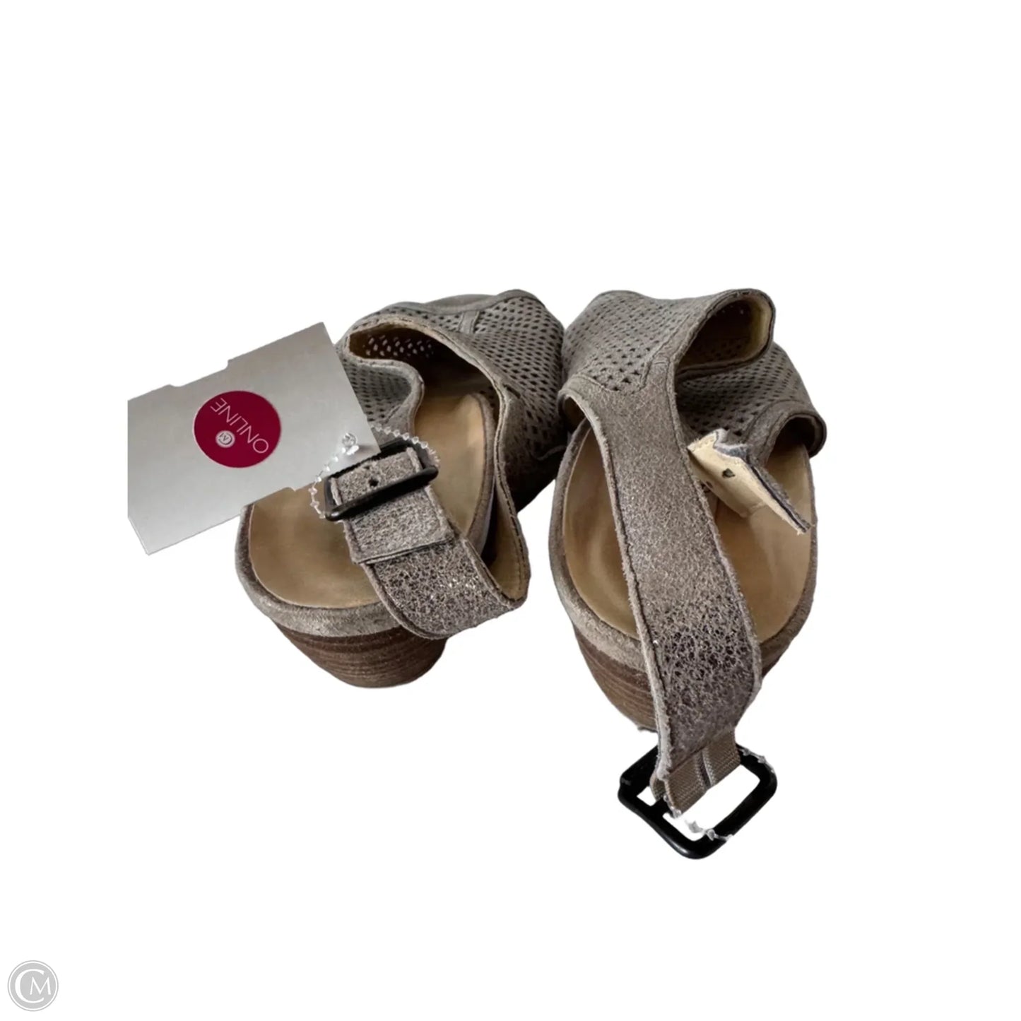 Sandals Heels Block By Paul Green In Grey, Size: 10.5