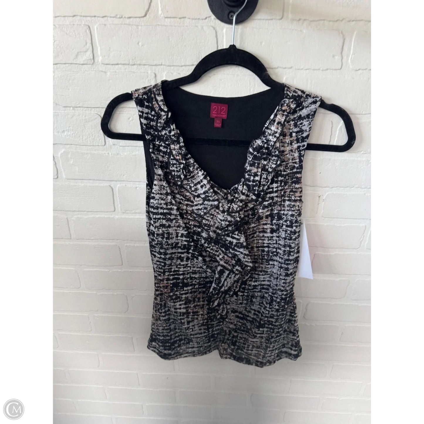 Top Sleeveless By 212 Collection In Black & Brown, Size: Xs