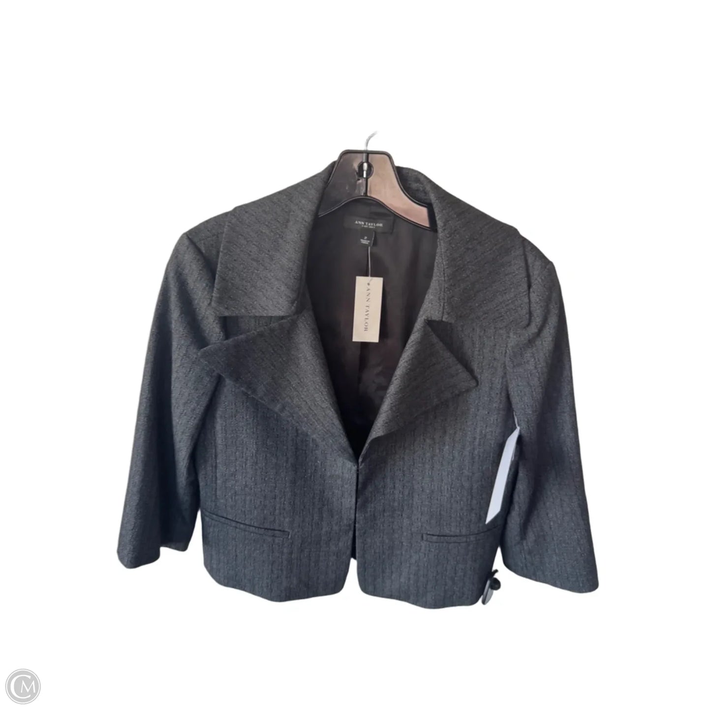Blazer By Ann Taylor In Grey, Size: Xs