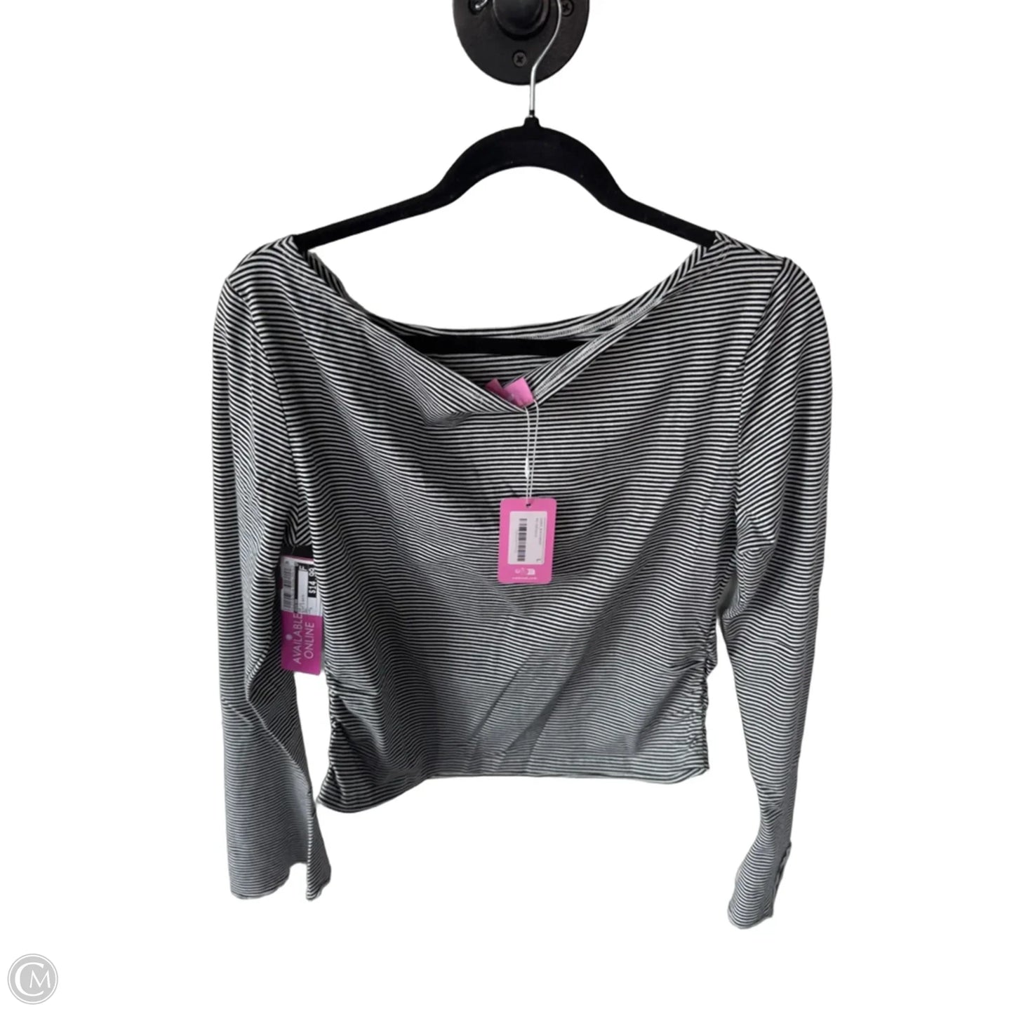 Top Long Sleeve By Edikted In Black & White, Size: L