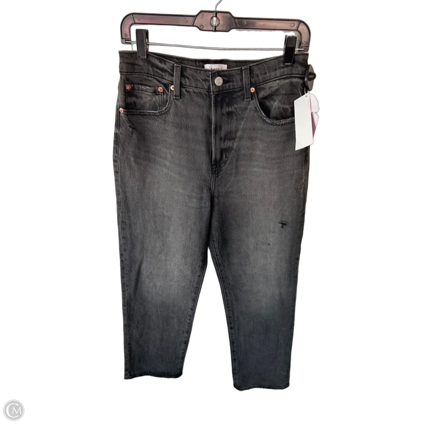 Jeans Straight By Pistola In Black Denim, Size: 6