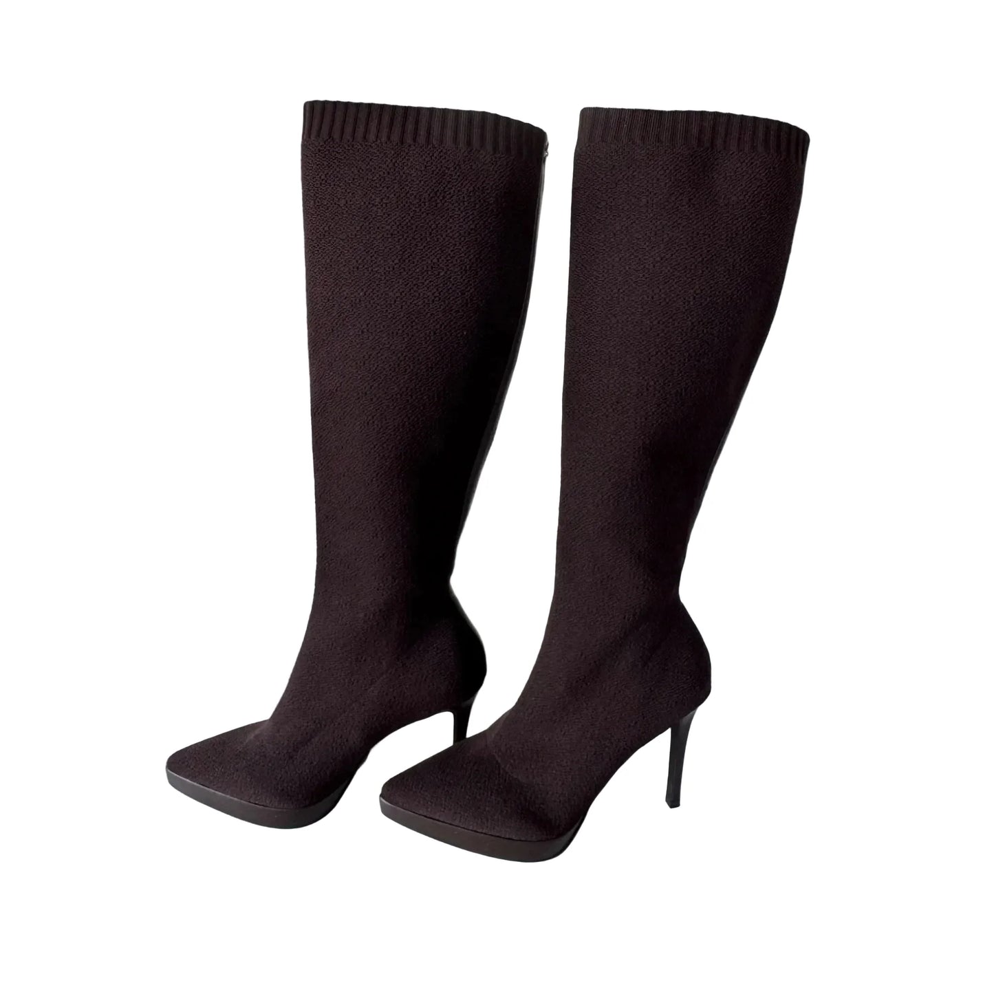 Boots Knee Heels By Cmc In Brown, Size: 8
