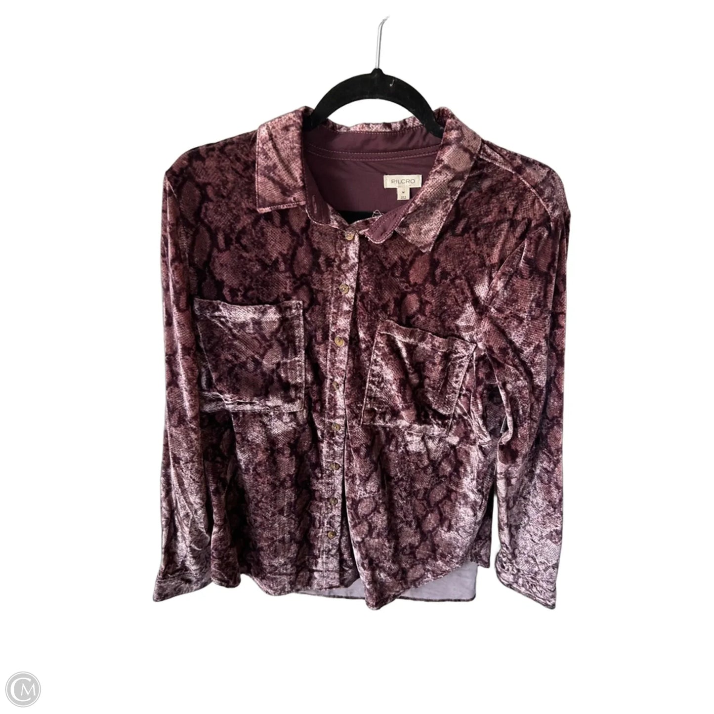 Top Long Sleeve By Pilcro In Purple, Size: M